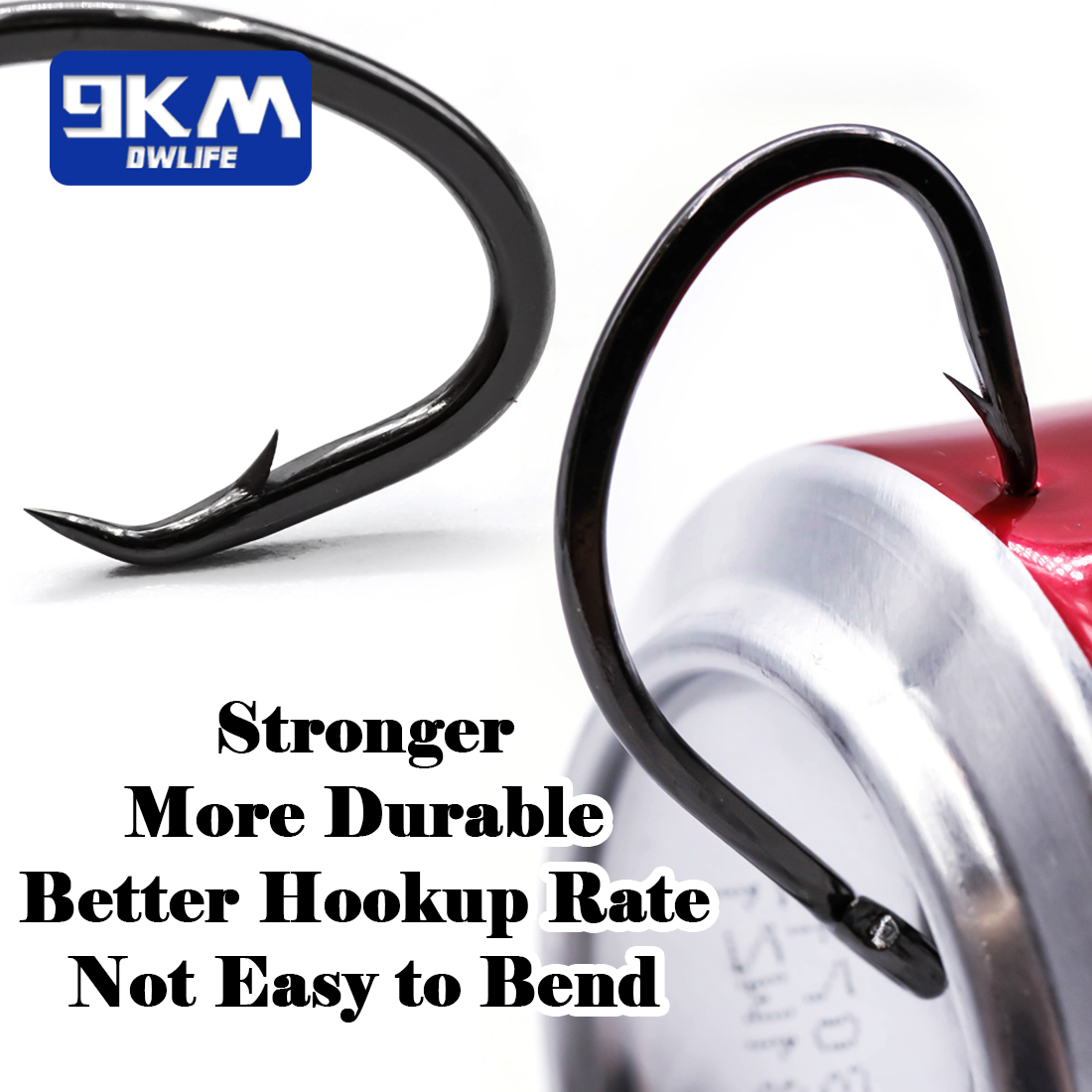 9KM Circle Hooks 25~50Pcs Salt - đánh giá và giá Fishing Hook Offset