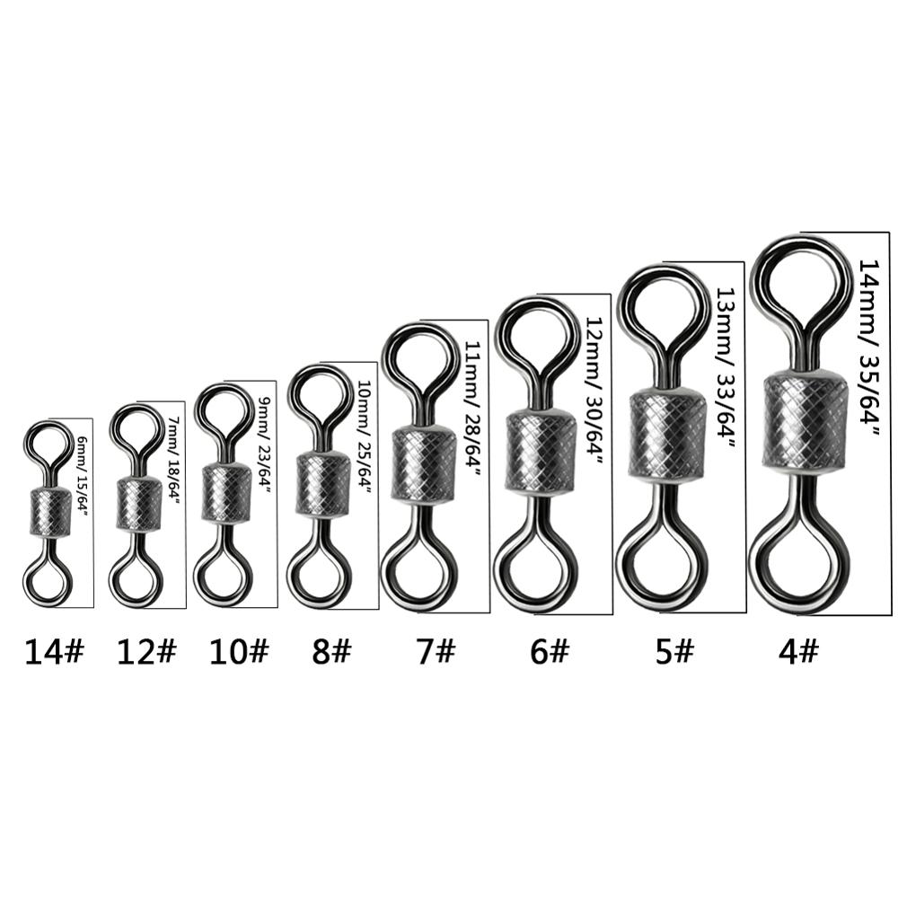 50-100 Cái/hộp Câu Cá Xoay 4 S - đánh giá và giá Fishing Hook Size