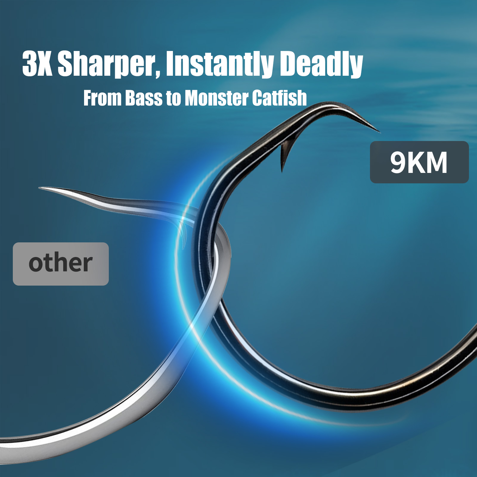 9KM Fishing Circle Hook 25-50p - đánh giá và giá Fishing Hook Offset