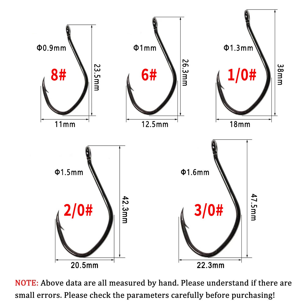 Wifreo 20 Chiếc Hình Chữ V Cá  - đánh giá và giá Fishing Hook Size