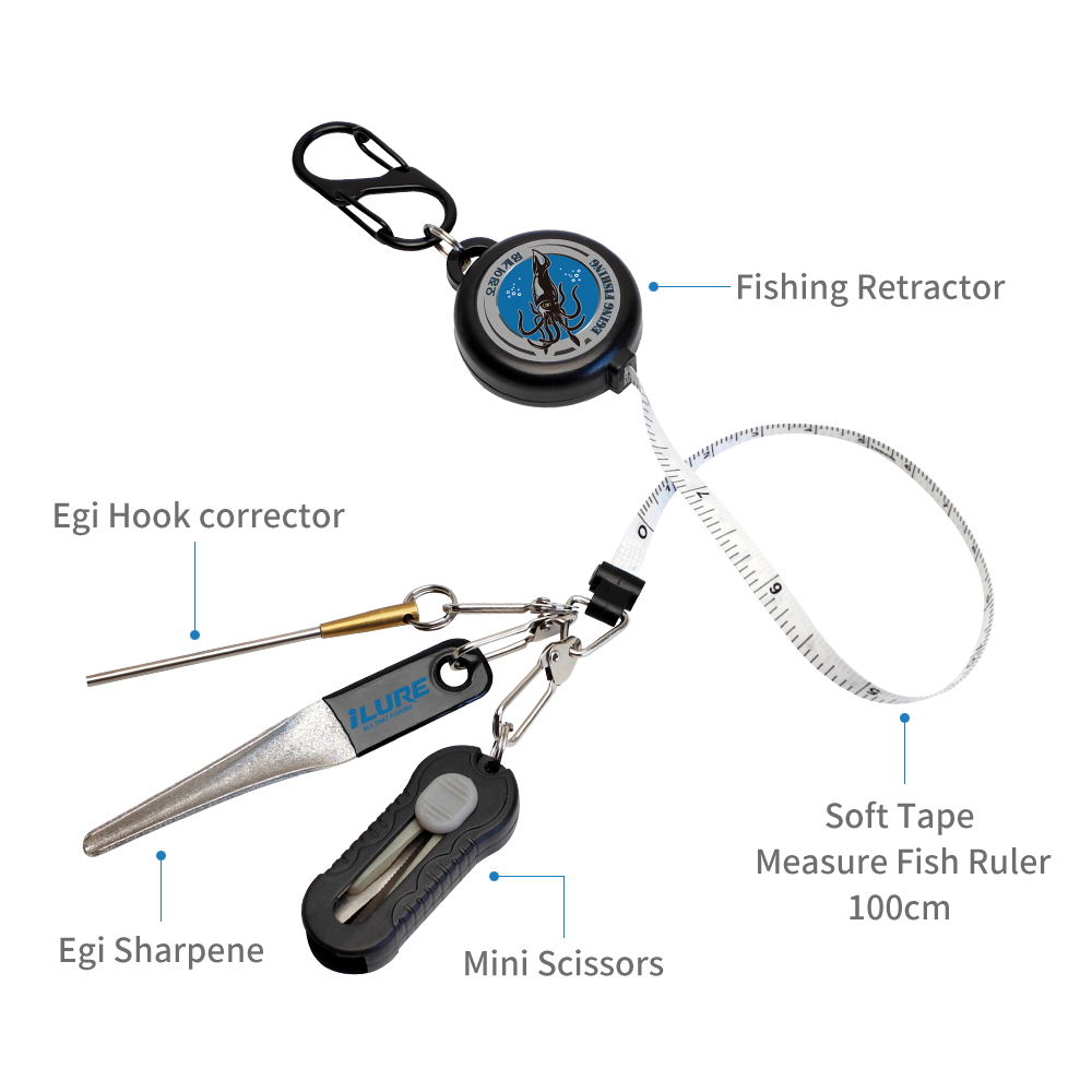 4in1 Eging Fishing Kit Retract - đánh giá và giá Fishing Hook Stainless Steel