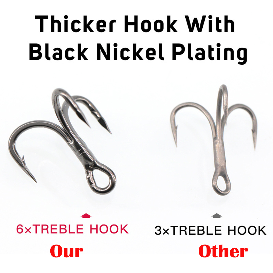 6X Fishing Treble Hook 10Pcs T - đánh giá và giá Fishing Hook Offset
