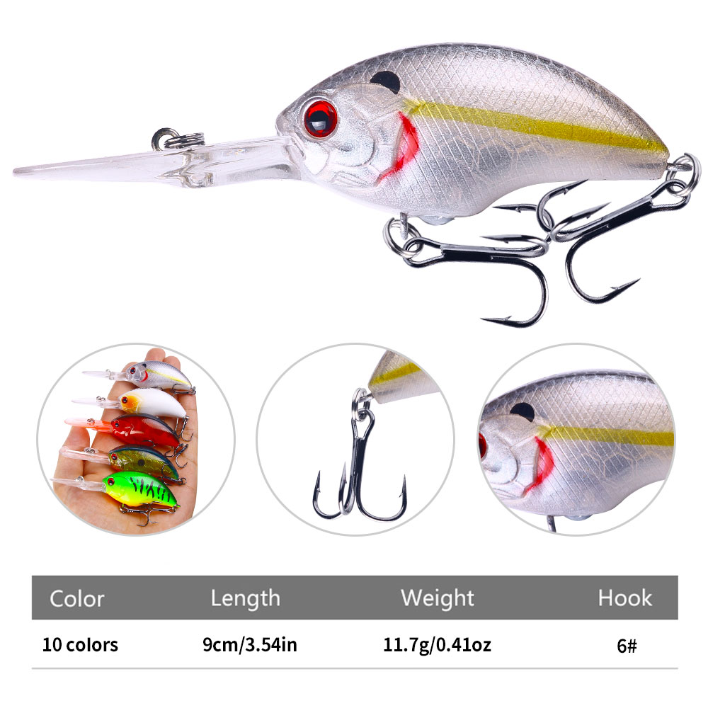 HENGJIA 11.7G 9CM Fishing Lure - đánh giá và giá Fishing Hook Size